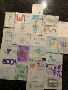 Collage of the Children's Artwork expressing their feelings